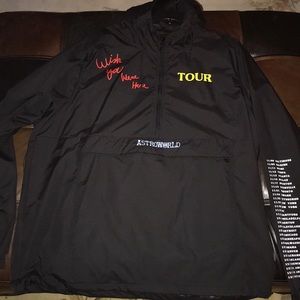 Travis Scott Astro world tour rain jacket black